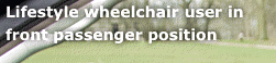 Lifestyle wheelchair user in front