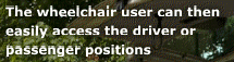 The wheelchair user can then